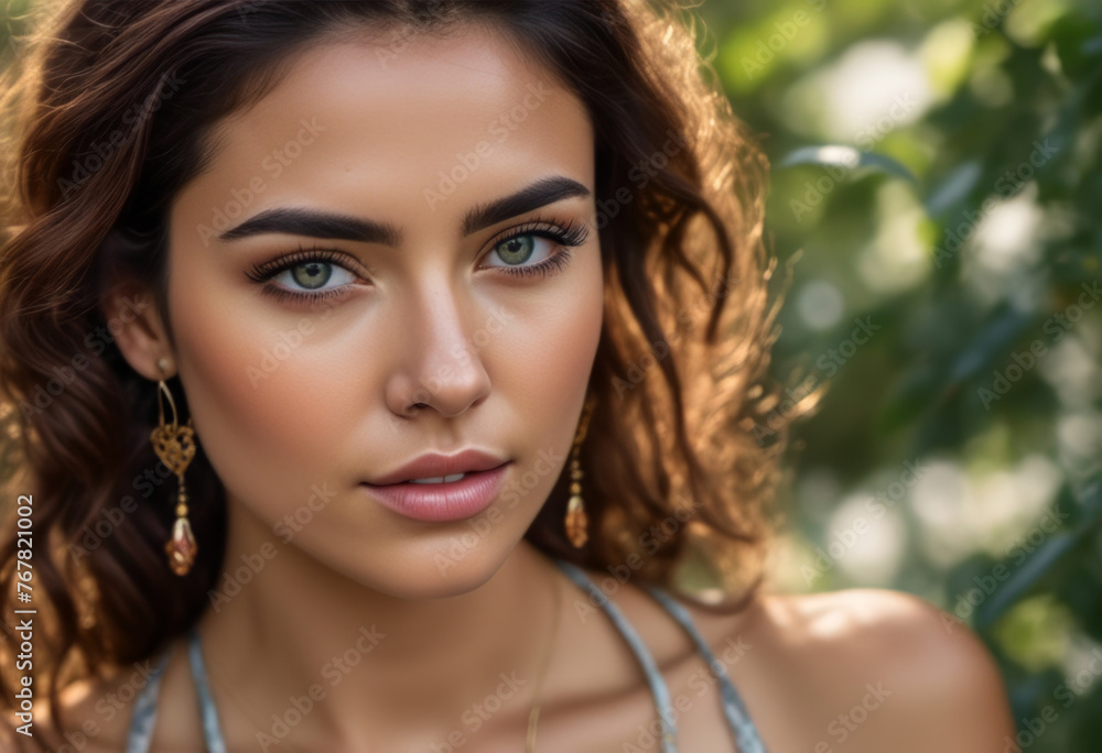 A Portrait Of Breathtakingly Gorgeous, Exotic, Beautiful Woman.
A Portrait Of Breathtakingly Gorgeous, Exotic, Beautiful Woman.