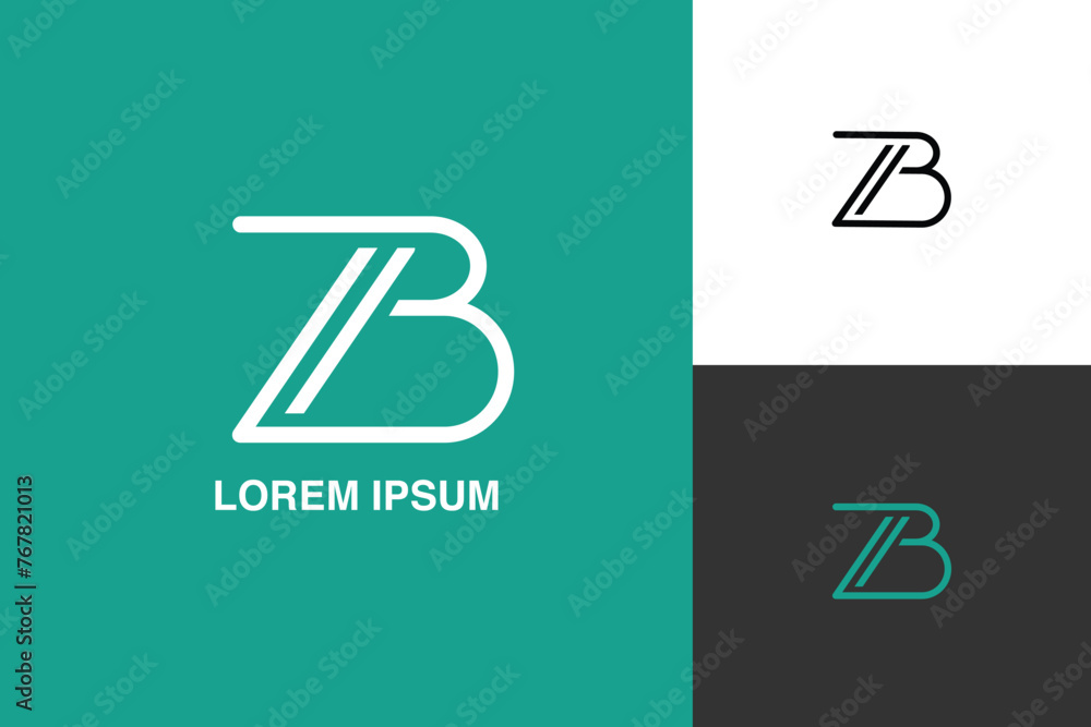 BZ, ZB, Abstract Letters Logo Monogram BZ, ZB, Abstract Letters Logo Monogram