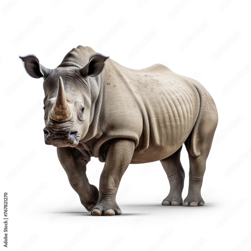 Fototapeta premium Photo of rhinoceros isolated on white background