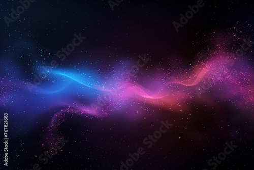 illustration of abstract colorful waves on black background 