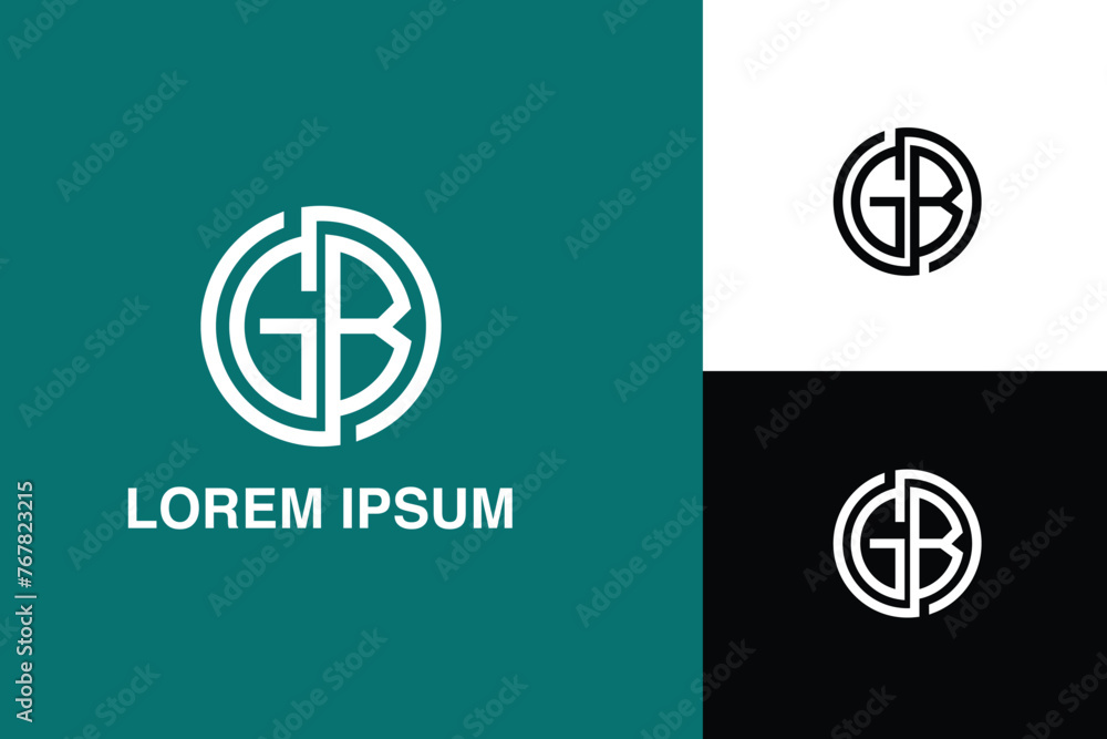 GB, BG, G, B, Abstract Letters Logo Monogram GB, BG, G, B, Abstract Letters Logo Monogram