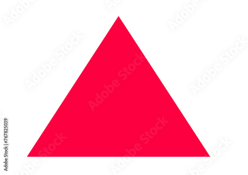 Rotes Dreieck, Pyramide, Weisser Hintergrund, Freisteller