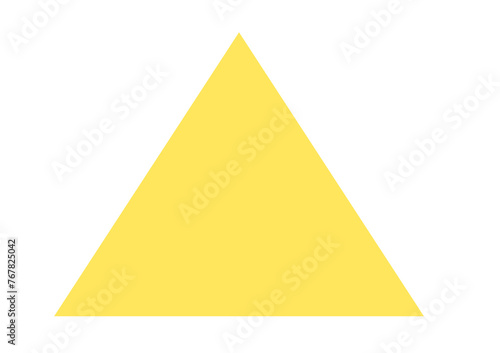 Gelbes Dreieck, Pyramide, Weisser Hintergrund, Freisteller