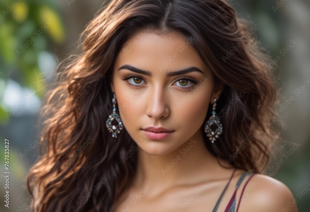 A Portrait Of Breathtakingly Gorgeous, Exotic, Beautiful Woman.
A Portrait Of Breathtakingly Gorgeous, Exotic, Beautiful Woman.