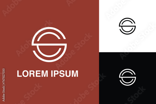 SC, CS, S, C ,Abstract Letters Logo monogram