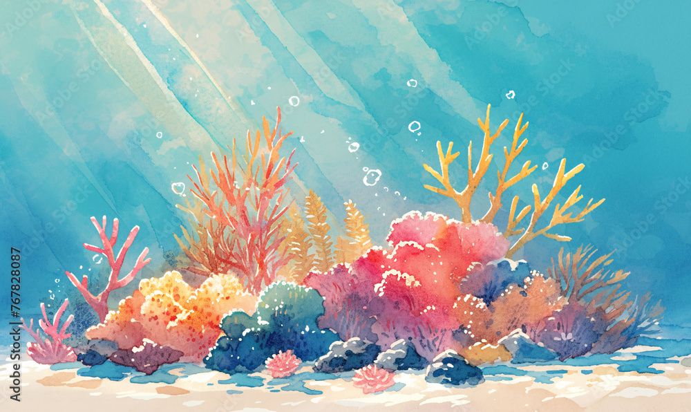 coral in the sea-generative aI