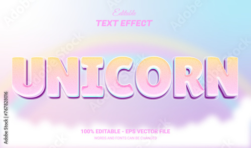 unicorn editable text effect