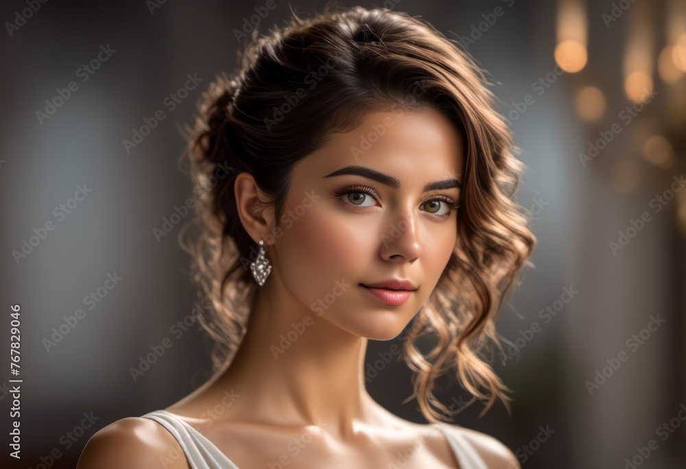 A Portrait Of Breathtakingly Gorgeous, Exotic, Beautiful Woman.
A Portrait Of Breathtakingly Gorgeous, Exotic, Beautiful Woman.