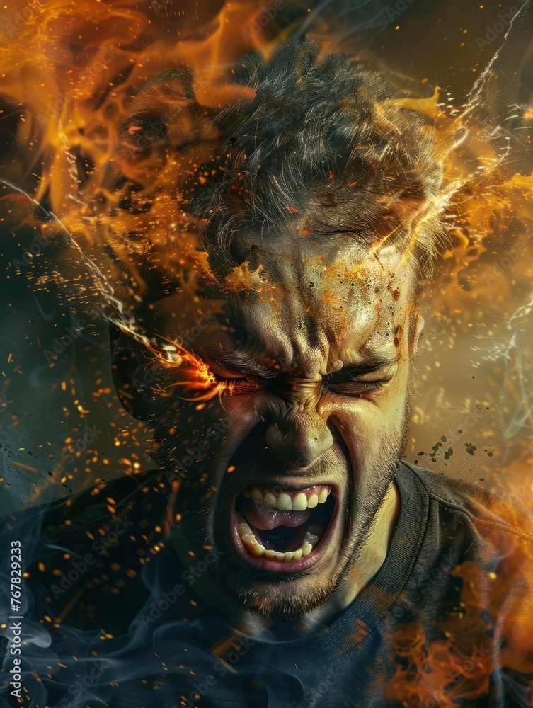 illustration emotion anger man on dark background concept emotion anger man dark depressed aggression illustration emotion anger man on dark background concept emotion anger man dark depressed aggression