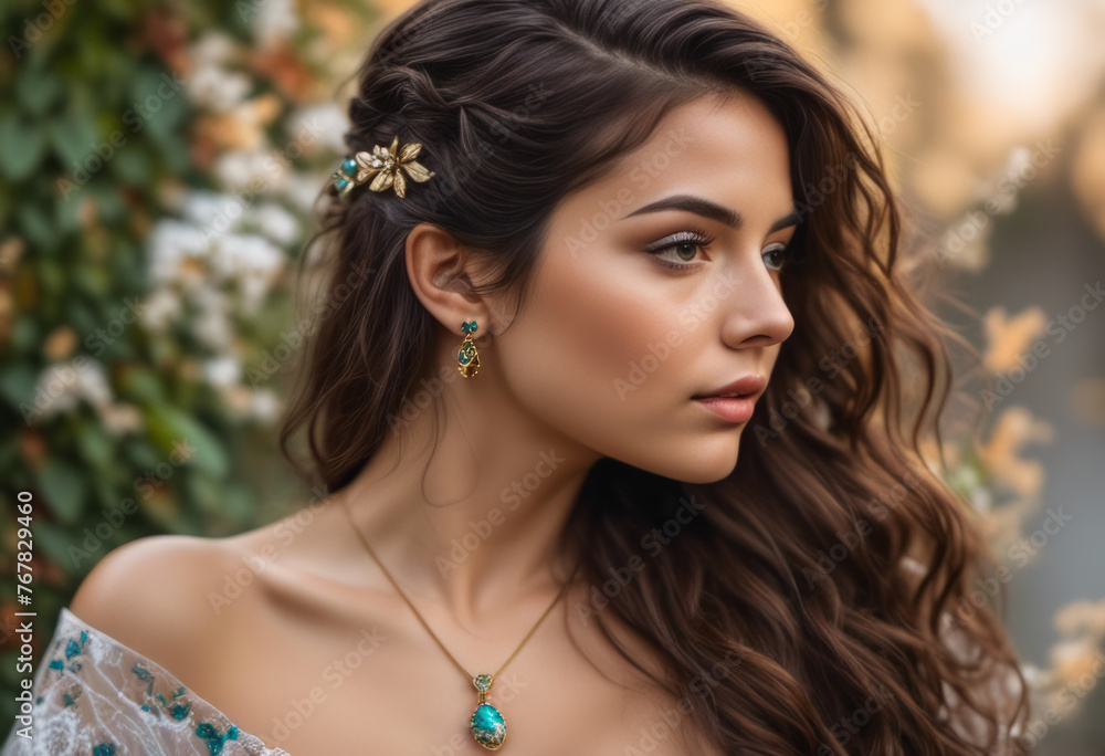 A Portrait Of Breathtakingly Gorgeous, Exotic, Beautiful Woman.
A Portrait Of Breathtakingly Gorgeous, Exotic, Beautiful Woman.