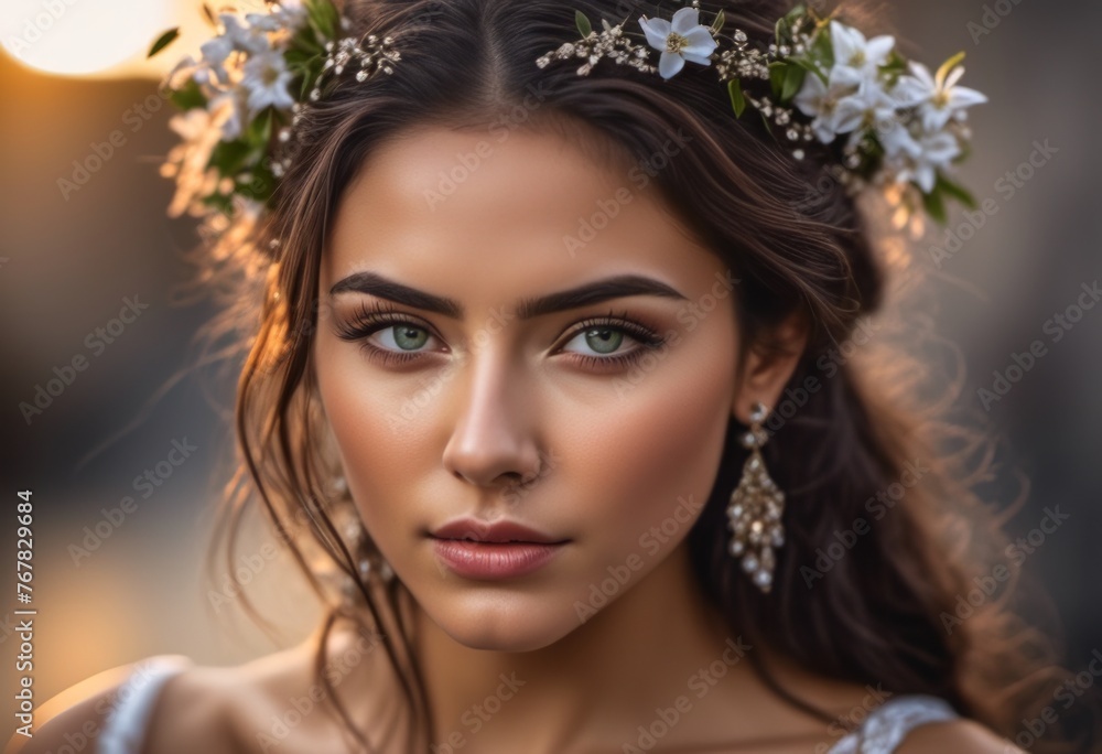 A Portrait Of Breathtakingly Gorgeous, Exotic, Beautiful Woman.
A Portrait Of Breathtakingly Gorgeous, Exotic, Beautiful Woman.