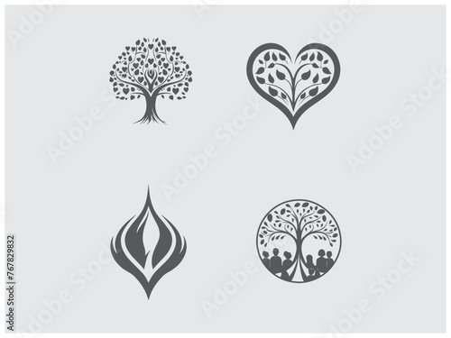 premium community and non-profit set logo design vector, vector and illustration,