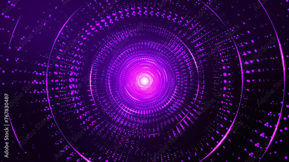 Abstract digital background. Big data visualization. Circular rotations of fantasy circle of colorful particles, beautiful color spiral. 3d rendering. Abstract digital background. Big data visualization. Circular rotations of fantasy circle of colorful particles, beautiful color spiral. 3d rendering.