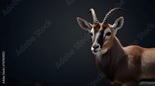 Аfrican wild black-tailed gazelle set. African antelope in different poses. Vector illustration isolated on white geneative ai 
