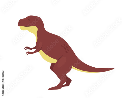 Raptor dinosaur animal. Prehistoric animal  jungle reptiles group  jurassic world evolution cartoon vector illustration