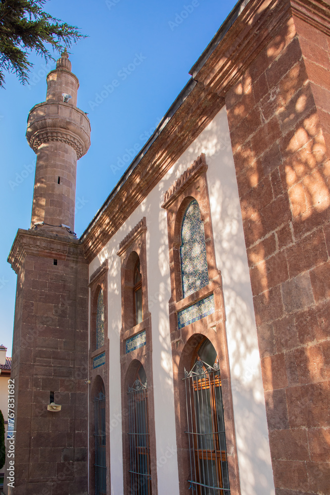 Side view of the Hamidiye Mosque with its minaret.