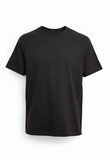T-shirt in a black color mock up isolated on white background