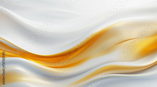 Abstract 3D luxury curved shape white background.