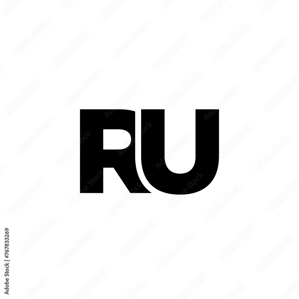 Letter R and U, RU logo design template. Minimal monogram initial based logotype. Letter R and U, RU logo design template. Minimal monogram initial based logotype.