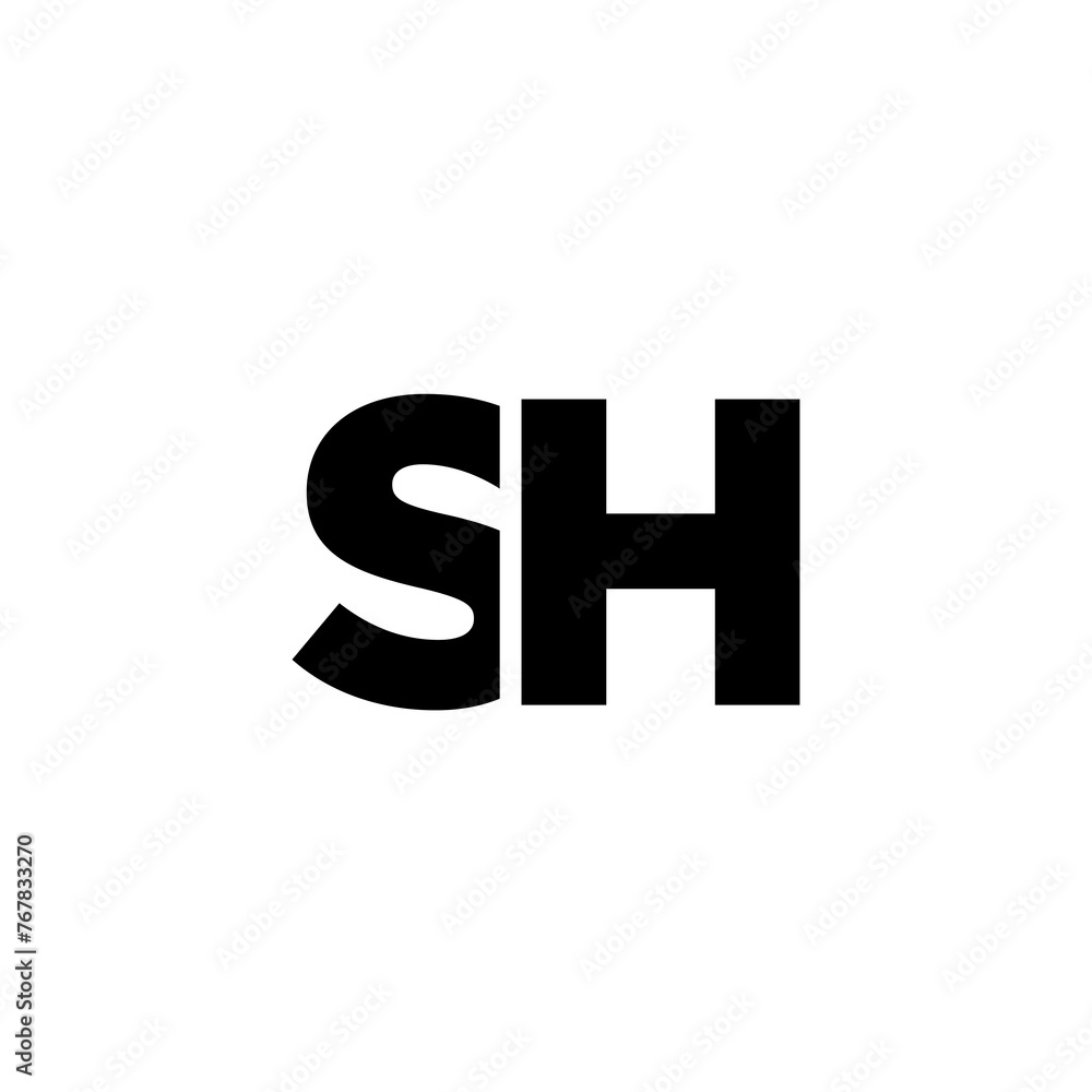 Letter S and H, SH logo design template. Minimal monogram initial based logotype. Letter S and H, SH logo design template. Minimal monogram initial based logotype.