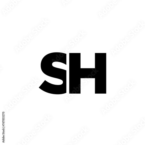 Letter S and H, SH logo design template. Minimal monogram initial based logotype. © SolaruS