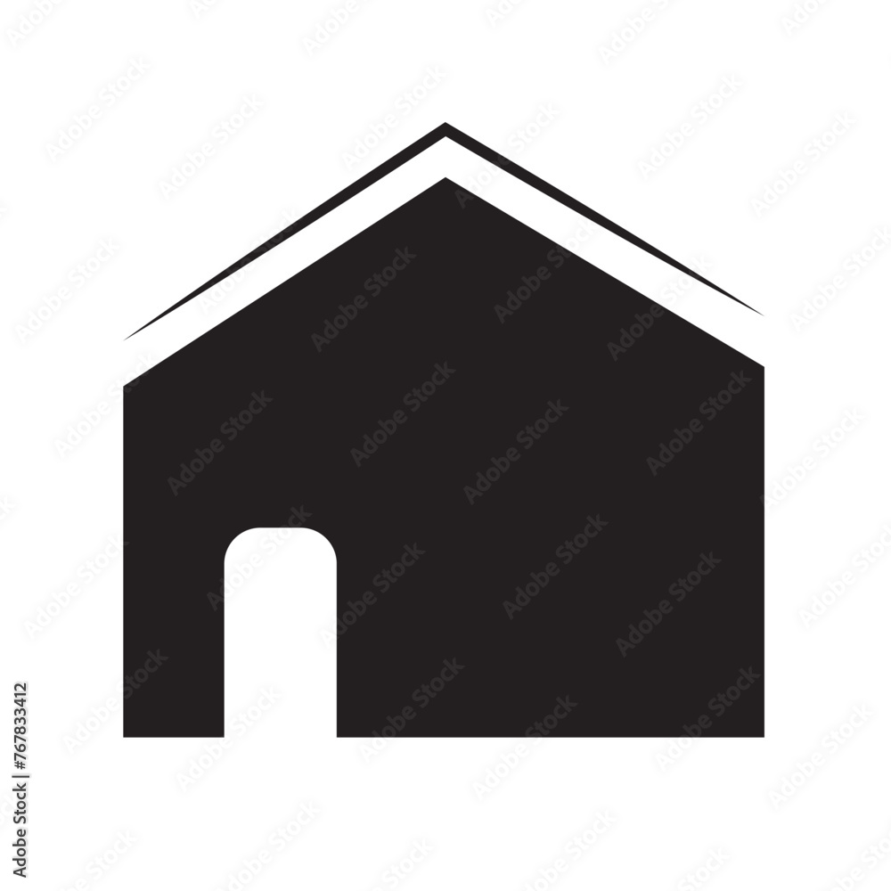 House icon vector. House, real estate icon symbol isolated on a white background. House icon vector. House, real estate icon symbol isolated on a white background.
