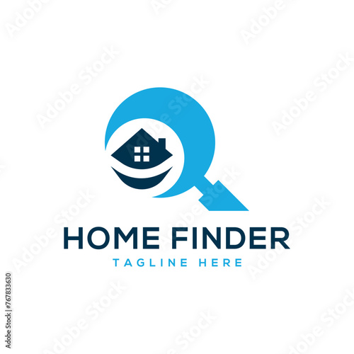 Home Finder House Searching Logo design creative vector template