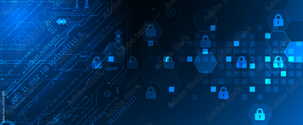 Secure digital background. Virtual confidential, programming protection. Hand drawn vector. Secure digital background. Virtual confidential, programming protection. Hand drawn vector.
