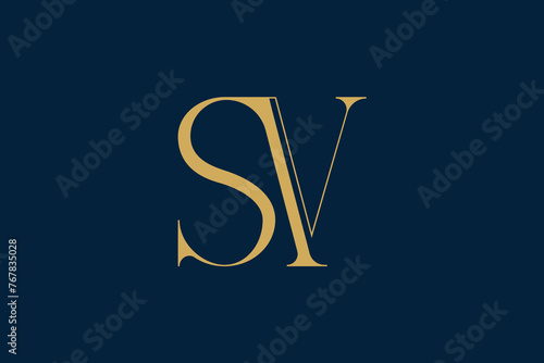 SV, VS, S, V, Abstract Letters Logo Monogram