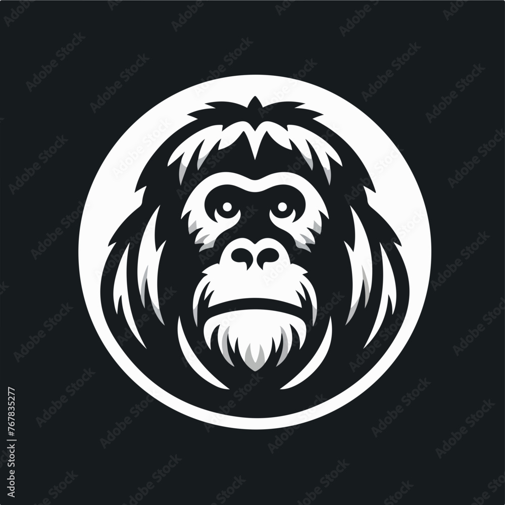 Orangutan Cartoon Animal Illustration Color