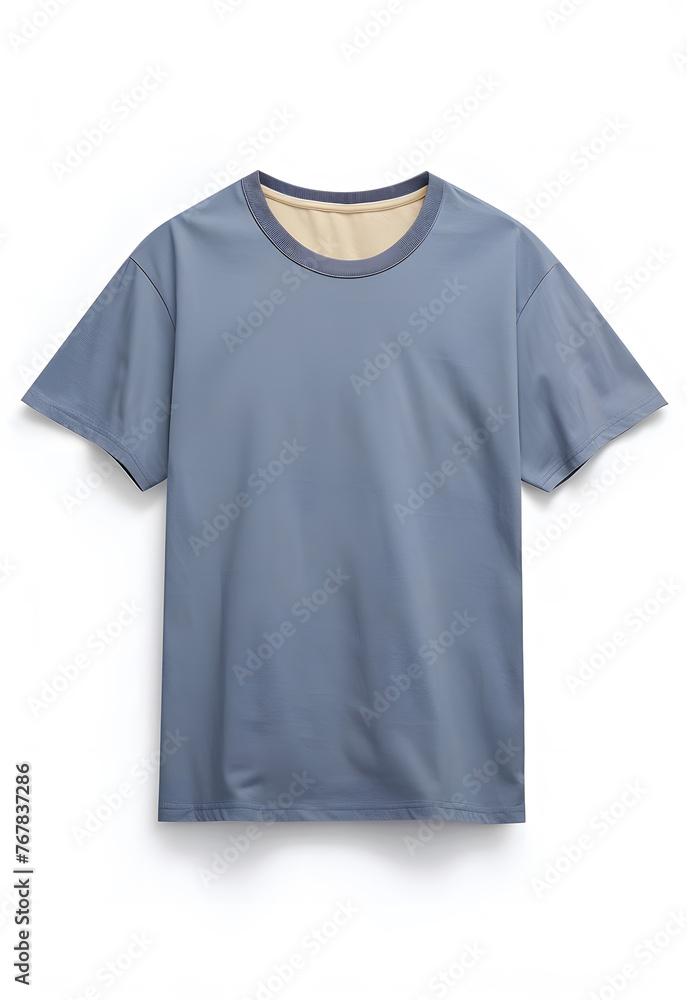 Blank T-shirt in a light blue color mock up isolated on white background Blank T-shirt in a light blue color mock up isolated on white background