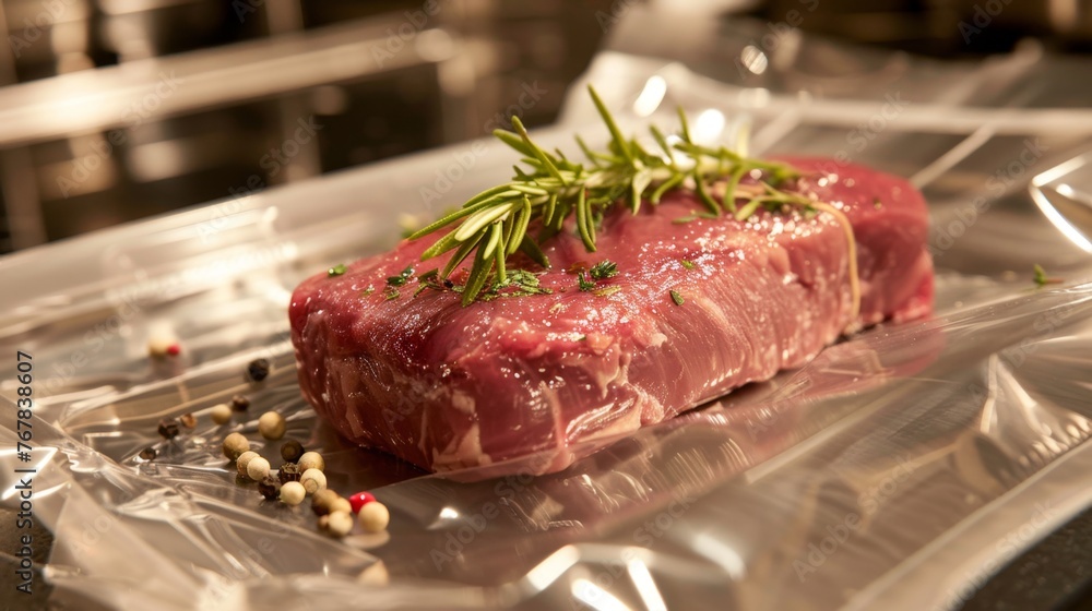 Raw Meat on Plastic Tray Raw Meat on Plastic Tray