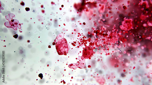 red paint splash abstract background