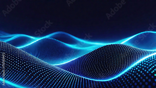 Rhythmic Waves of Light, A Dynamic Interplay of Blue Luminescence and Patterns