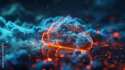 Explore the fusion of technology and innovation in hybrid cloud computing photo