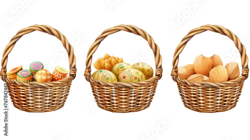 Eid Baskets on Transparent Background PNG