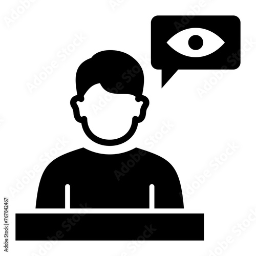   Eyewitness glyph icon