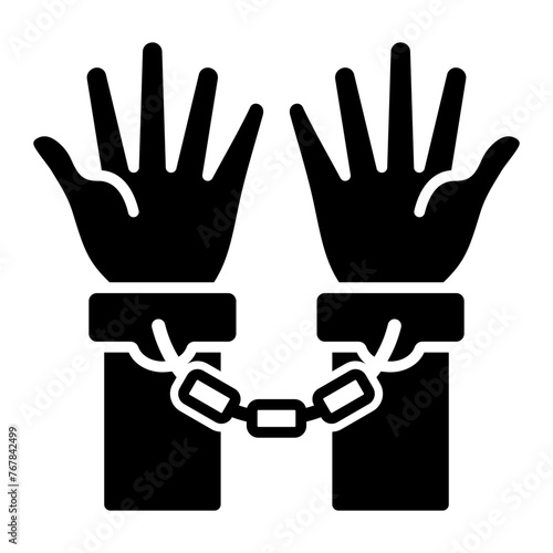   Handcuffs glyph icon