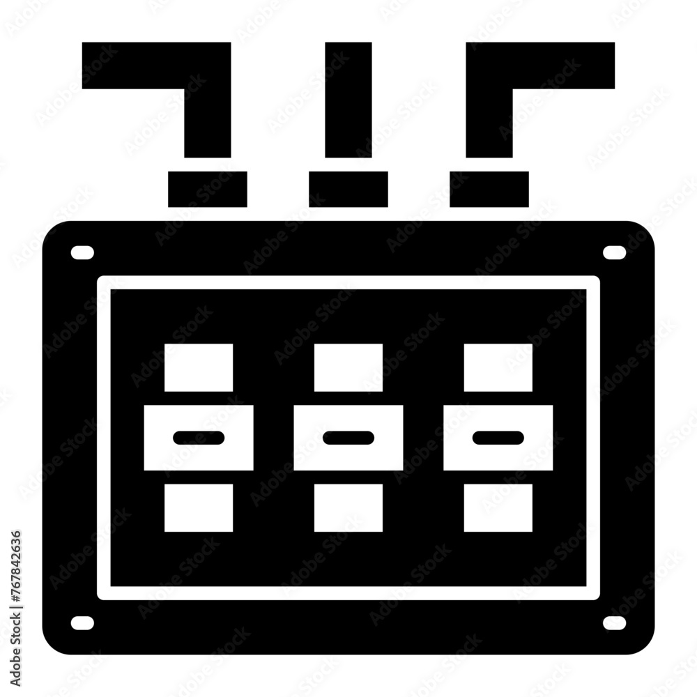 Distribution Board glyph icon Distribution Board glyph icon