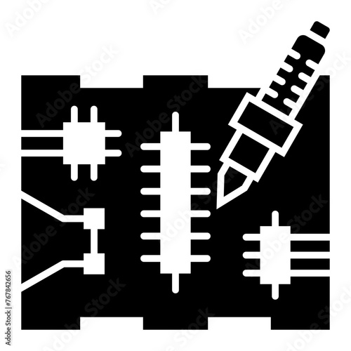   Soldering glyph icon
