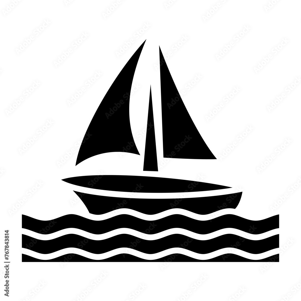   Sailboat glyph icon