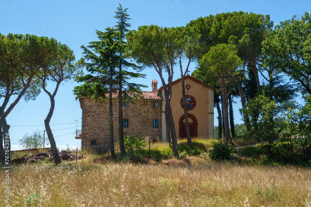 Old little church at Trecine, near Trasimeno lake
