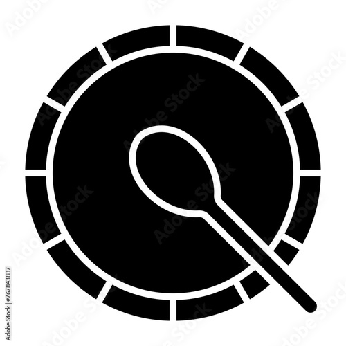   Disposable tableware glyph icon
