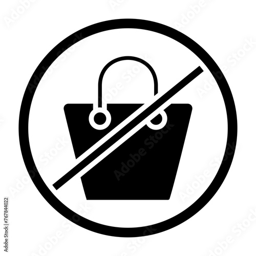   Disposable packaging regulations glyph icon