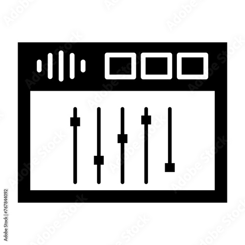   Audio Mastering glyph icon