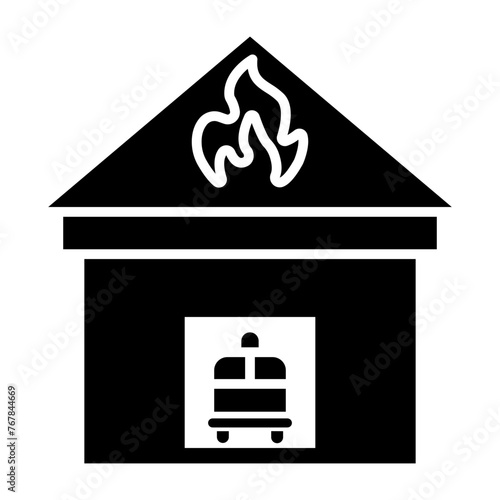   Fire Station glyph icon