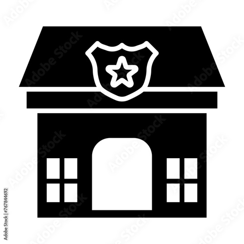   Police Station glyph icon