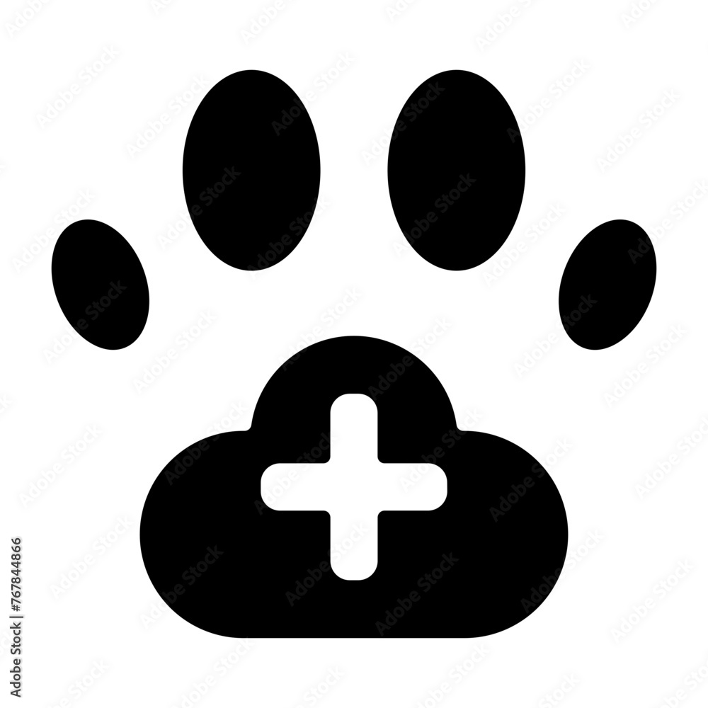 Fototapeta premium Veterinary Clinic glyph icon