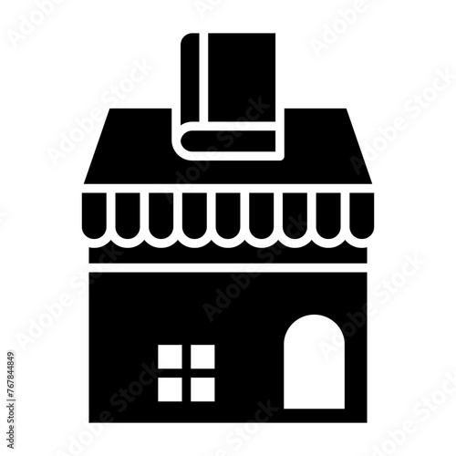   Bookstore glyph icon
