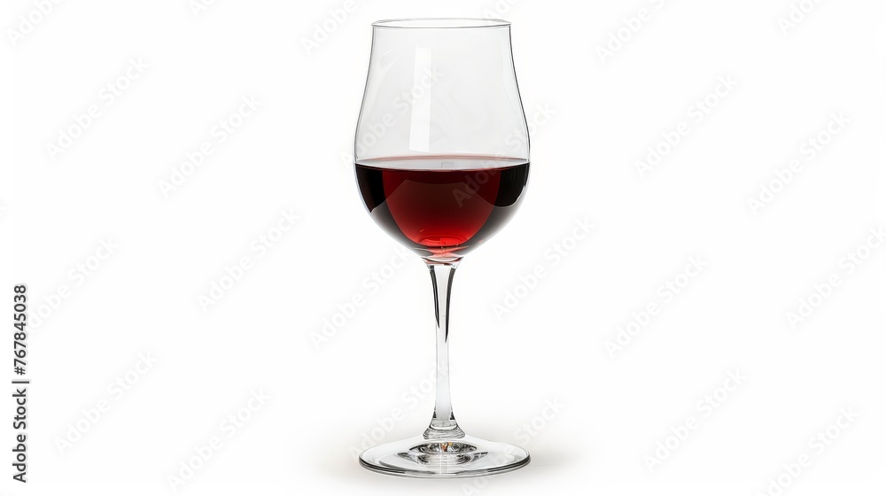 White background with red wine glass isolated White background with red wine glass isolated